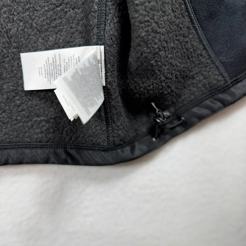 Polo Ralph Lauren Mens Gray Sweater Fleece Full Zip Vest Big & Tall 3XB 3TG
